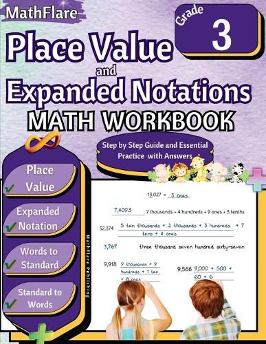 Place Value and Expanded Notations Math Workbook 3rd Grade