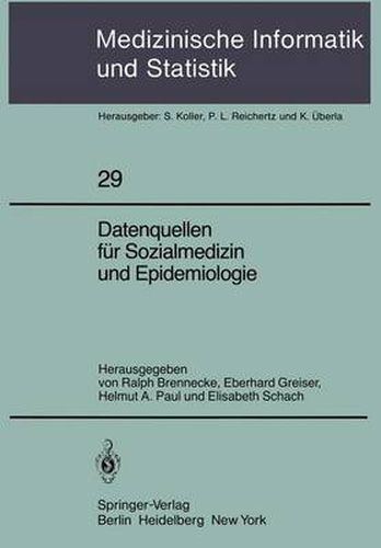 Cover image for Datenquellen fur Sozialmedizin und Epidemiologie