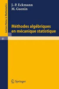 Cover image for Methodes Algebriques En Mecanique Statistique