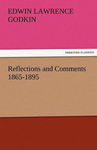 Cover image for Reflections and Comments 1865-1895