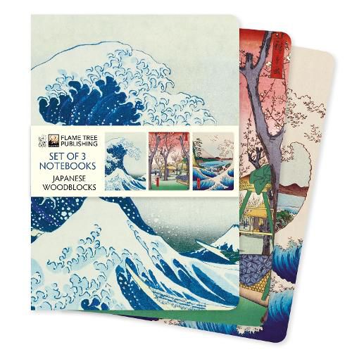 Cover image for Japanese Woodblocks Set of 3 Standard Notebooks