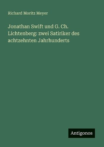 Cover image for Jonathan Swift und G. Ch. Lichtenberg