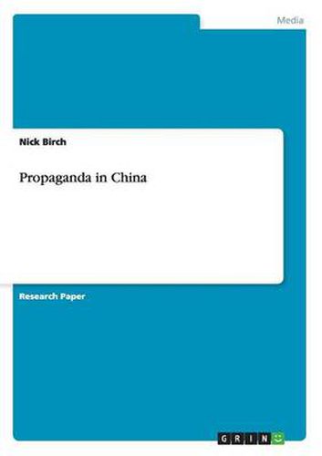 Cover image for Propaganda in China