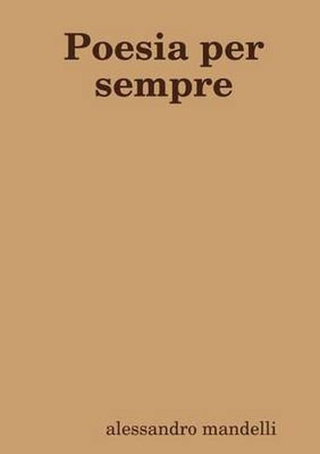 Cover image for Poesia per sempre