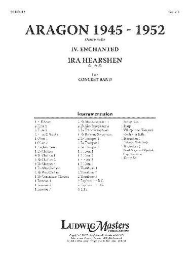 Cover image for Aragon 1945-1952 (Dance Suite) -- IV. Enchanted: Conductor Score