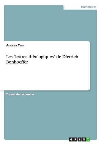 Cover image for Les Lettres Th ologiques de Dietrich Bonhoeffer