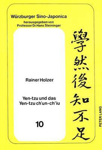 Cover image for Yen-Tzu Und Das Yen-Tzu Ch'un-Ch'iu