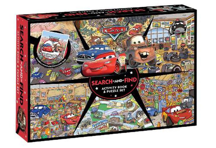 Cover image for Cars: Search-and-Find Activity Book and Puzzle Set (Disney Pixar: 200 Pieces)