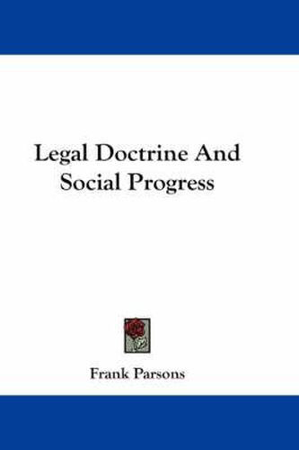 Cover image for Legal Doctrine and Social Progress