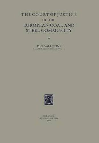 Cover image for The Court of Justice of the European Coal and Steel Community