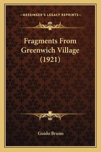 Cover image for Fragments from Greenwich Village (1921)