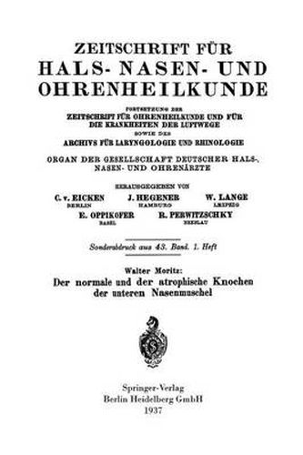 Cover image for Der Normale Und Der Atrophische Knochen Der Unteren Nasenmuschel