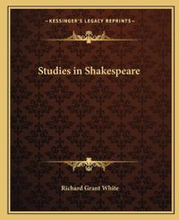 Cover image for Studies in Shakespeare