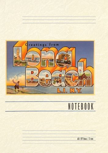 Cover image for Vintage Lined Notebook Greetings from Long Beach, Long Island, New York