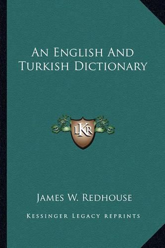 Cover image for An English and Turkish Dictionary