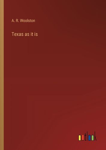 Cover image for Texas as it is