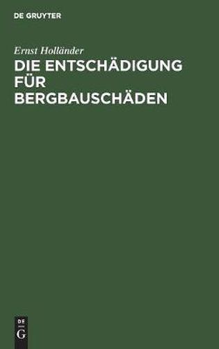 Cover image for Die Entschadigung fur Bergbauschaden