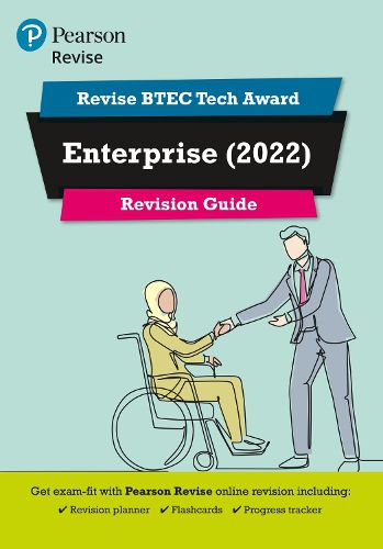 Cover image for Pearson REVISE BTEC Tech Award Enterprise Revision Guide: for home learning, 2022 and 2023 assessments and exams