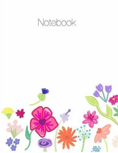 Cover image for Notebook, Large, 8.5 X 11, Ruled + Grid Notes, Floral Cover Theme