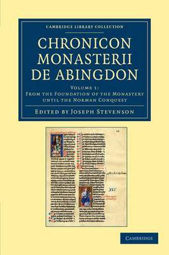 Cover image for Chronicon monasterii de Abingdon