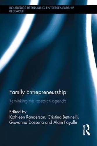 Cover image for Family Entrepreneurship: Rethinking the research agenda