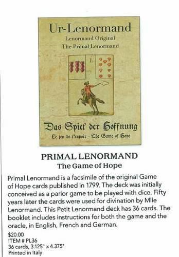 Primal Lenormand the Game of Hope