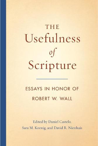 Cover image for The Usefulness of Scripture: Essays in Honor of Robert W. Wall