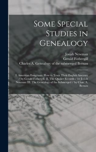 Cover image for Some Special Studies in Genealogy