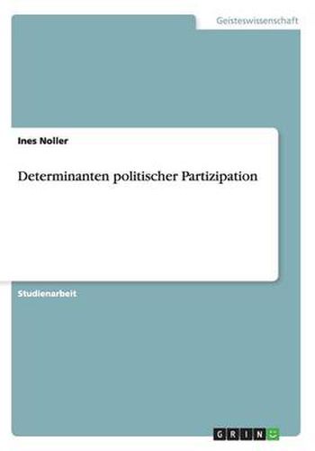 Cover image for Determinanten politischer Partizipation