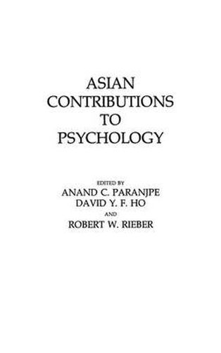 Cover image for Asian Contributions to Psychology