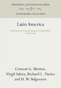 Cover image for Latin America: Development Programming and United States Investments