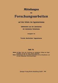 Cover image for Mitteilungen UEber Forschungsarbeiten Auf Dem Gebiete Des Ingenieurwesens: Insbesondere Aus Den Laboratorien Der Technischen Hochschulen