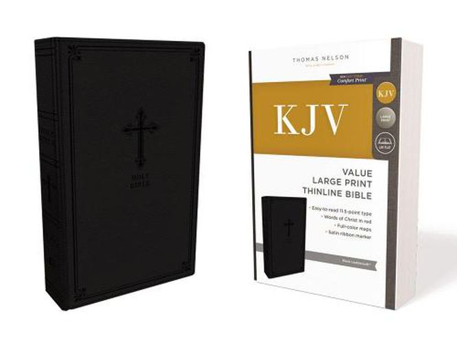 Cover image for KJV, Value Thinline Bible, Large Print, Leathersoft, Black, Red Letter, Comfort Print: Holy Bible, King James Version