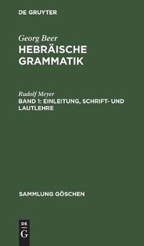 Cover image for Einleitung, Schrift- und Lautlehre