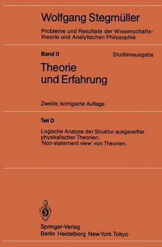 Cover image for Logische Analyse Der Struktur Ausgereifter Physikalischer Theorien 'Non-Statement View' Von Theorien