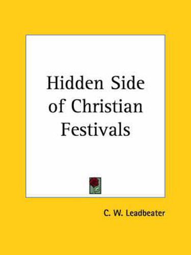 Hidden Side of Christian Festivals (1920)