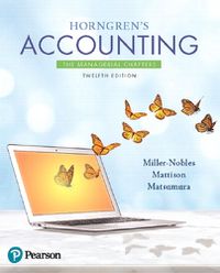 Cover image for Horngren's Accounting: The Managerial Chapters