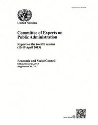 Cover image for Committee of Experts on Public Administration: report on the twelfth session (15-19 April 2013)