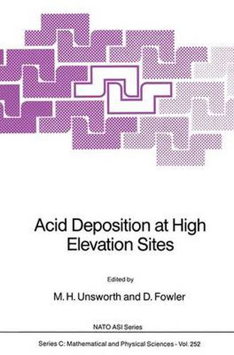 Cover image for Acid Deposition at High Elevation Sites
