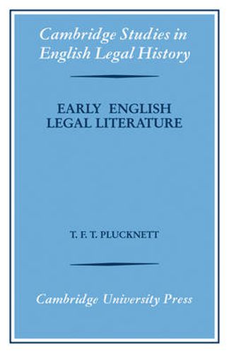 Cover image for Early English Legal Literature