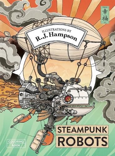 Cover image for Steampunk Robots Coloring Book