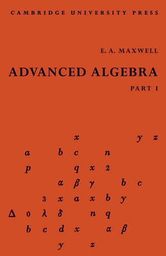 Cover image for Advanced Algebra, Part 1