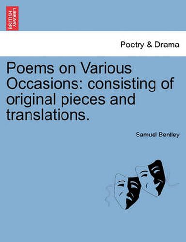 Cover image for Poems on Various Occasions: Consisting of Original Pieces and Translations.