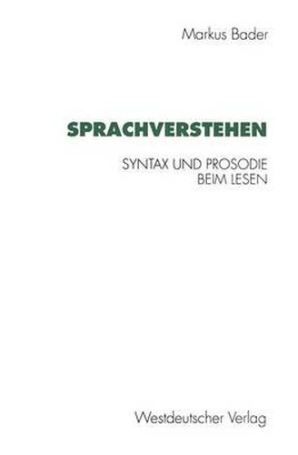 Cover image for Sprachverstehen