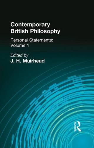 Cover image for Contemporary British Philosophy: Personal Statements    First Series