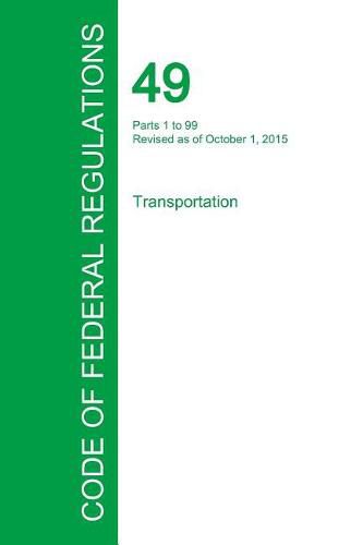 Cover image for Code of Federal Regulations Title 49, Volume 1, October 1, 2015