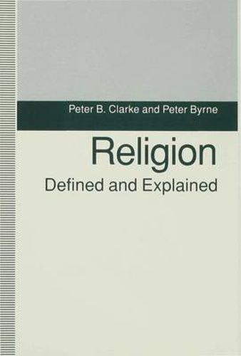 Cover image for Religion Defined and Explained