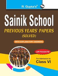 Cover image for Sainik School: Previous Years' Papers (Solved) for (6th) Class vi