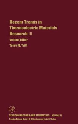 Cover image for Recent Trends in Thermoelectric Materials Research: Part Three