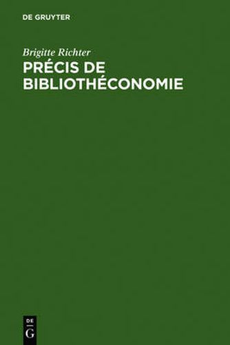 Cover image for Precis de Bibliotheconomie